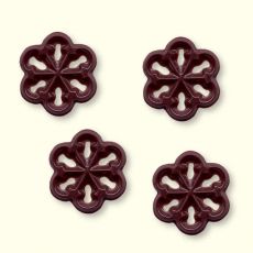 Blütenfiligran aus Schokolade :: Durchmesser: ~35 mm, ArtikelNr: 3832