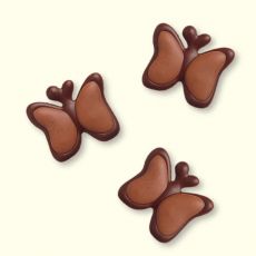 Zweifarbige Schokoladenschmetterlinge :: Breite und Höhe: ~40 mm, ArtikelNr: 2347