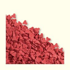 Streudekor "Rote Herzchen" aus Zucker :: Durchmesser: ~8 mm, ArtikelNr: 2114